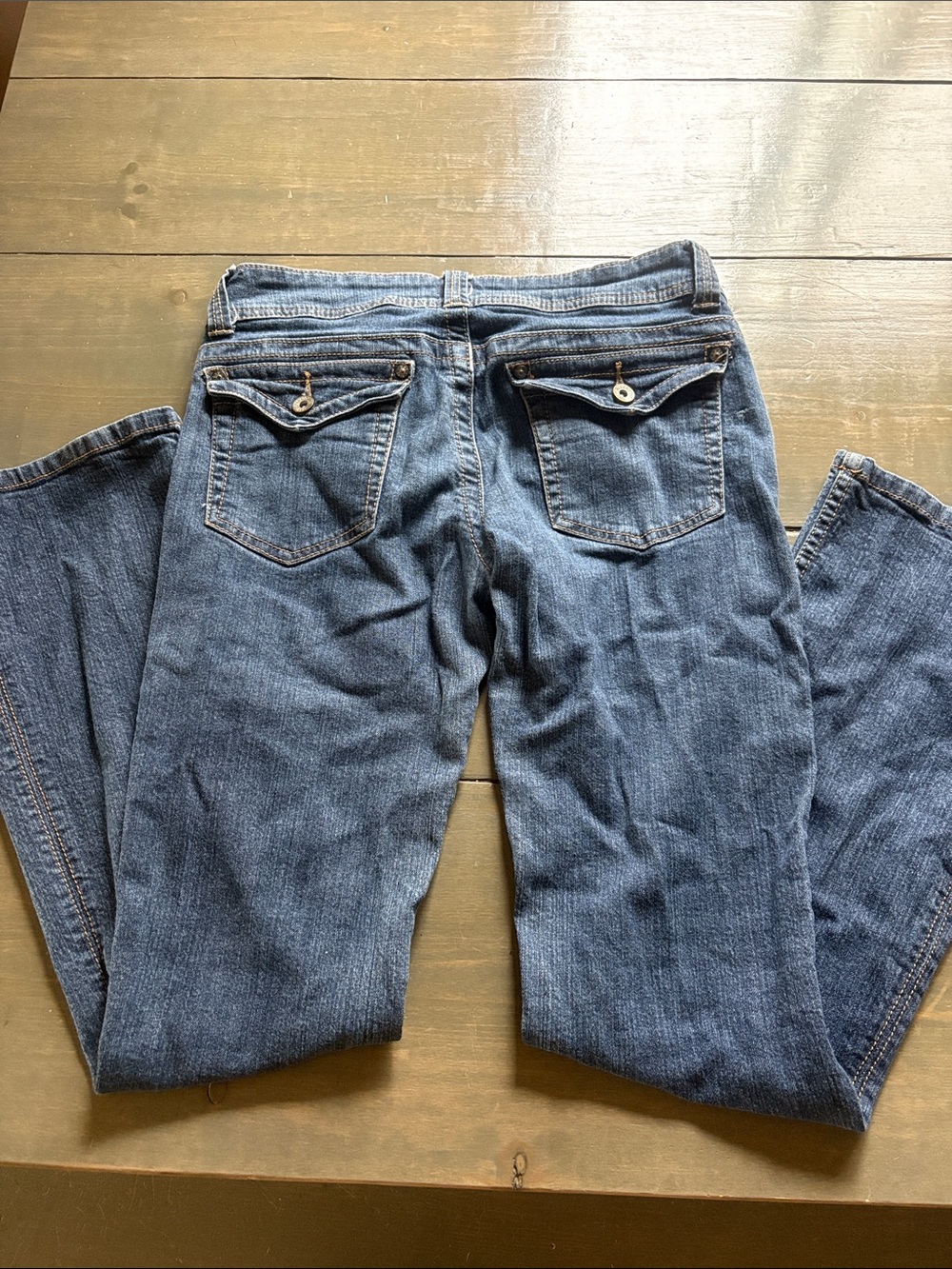 Bluenotes Women's Dark Blue Boot Cut Jeans with Flap Back Pockets